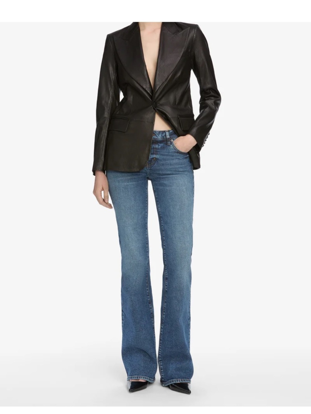 NEW Frame Denim The Rodeo Low Rise Bootcut Jeans - Dark Indigo Blue